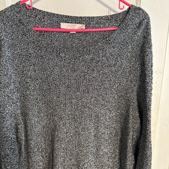 | LOFT | Black and White Marbled Sweater - Picture 3 of 6